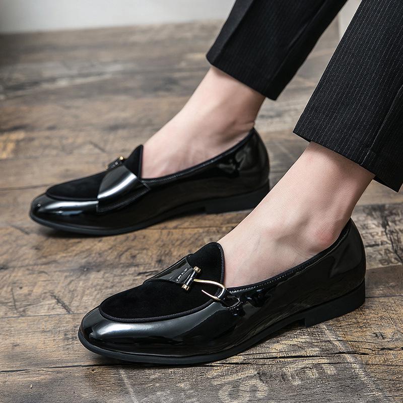 2024 Spring/Summer Men's Trendy Slip-On Leather Shoes - Low-Top, Stylish, Versatile for All Seasons