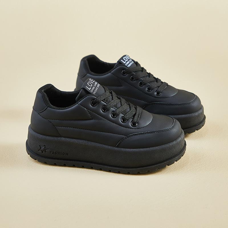 Spring white shoes new Korean version ins female students platform heightening sports board shoes casual KT 2812-1