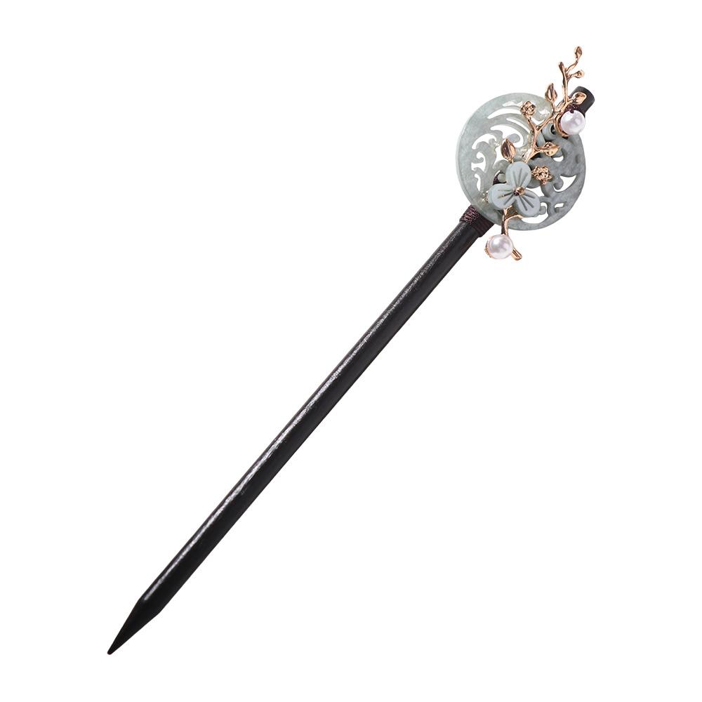 Ancient Style Wooden Hairpins Chinese Hair Stick Pins Decorative Flower Hair Sticks  for Hanfu