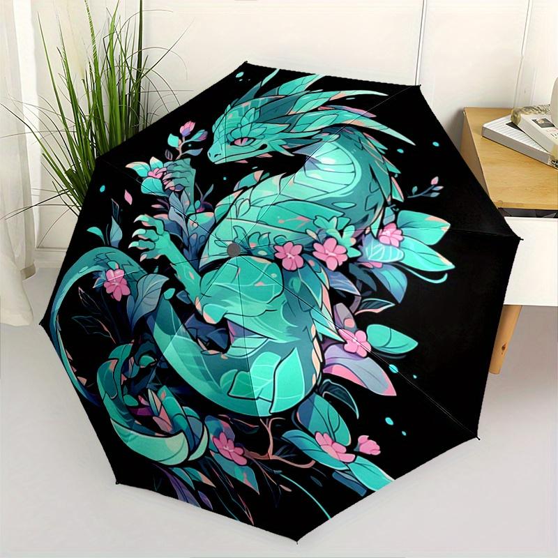 1pc Auto-Open Close Umbrella with Convenient Foldable Design, 8-Bone Iron Frame, Outdoor, Perfect Gift for Fans, Travelers, Daily Use, Festive Pr
