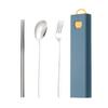 Korean 304 Stainless Steel Portable Tableware Three-piece Set Tableware Fork Spoon Chopstick Set
