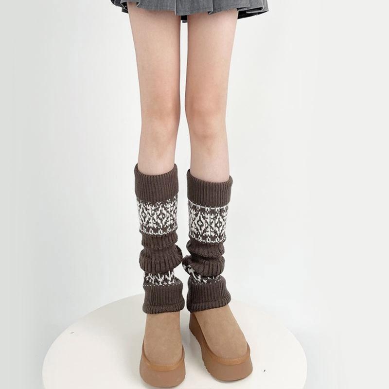 Elegant Knitted Boot Socks Women Girls Piled Up Socks Leg Warmer Enjoy Comfort for Daily Use in the Autumn and Winter