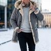 Men's Winter Thickened Hooded Suede Jacket, European American Street Style Outerwear for Cross-border