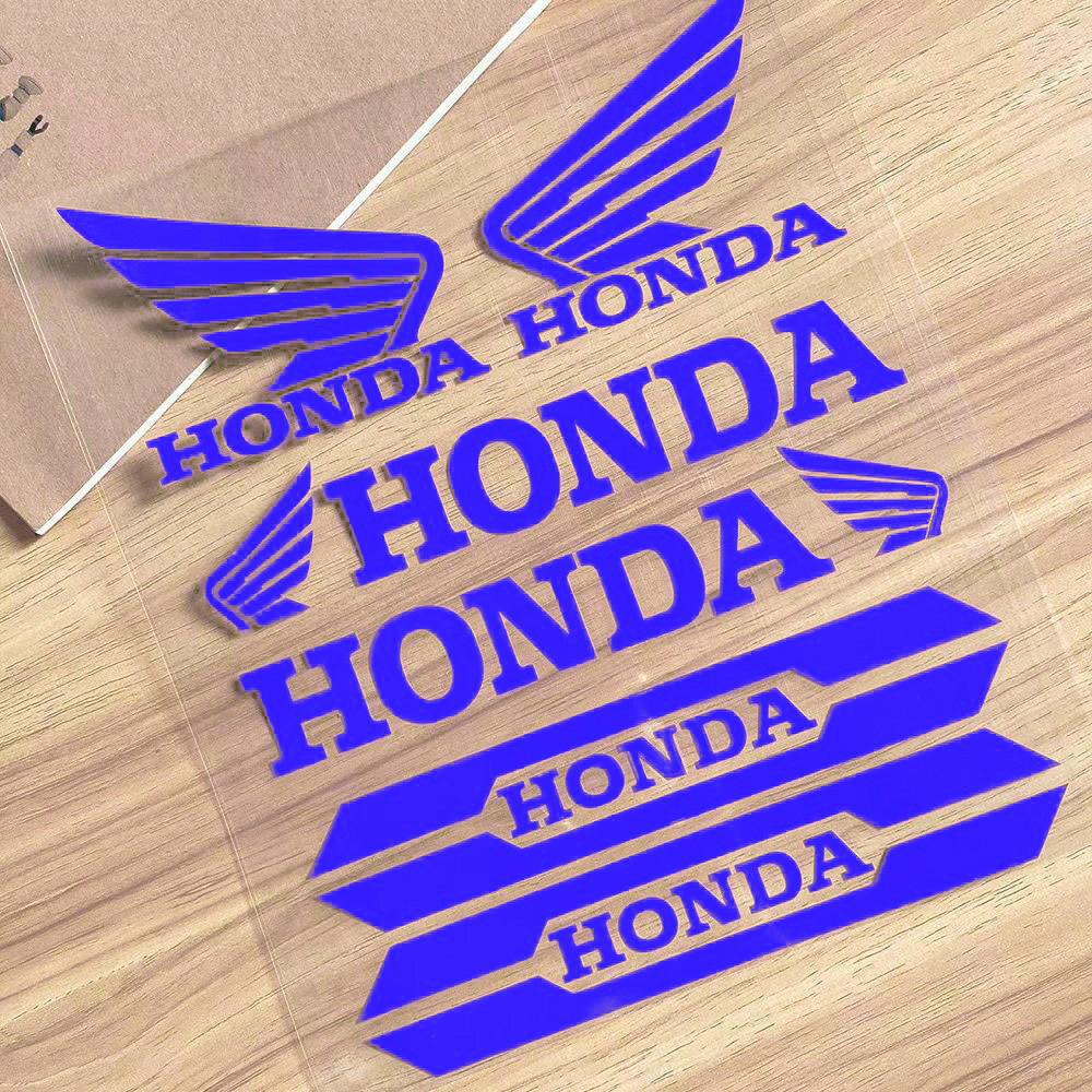 WRS2 Motorcycle Stickers for HONDA Car Logo Reflective Laser Stickers Racing Helmet Decals Tail Box Shock Absorber Decoration