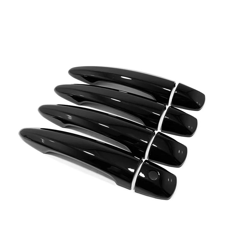 

ABS черный углеродное волокно хром для Nissan Qashqai J12 накладки на боковые дверные ручки литейная отделка наклейки аксессуары чёрный