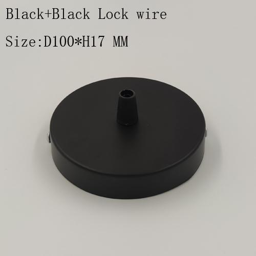 DIY Basis Vintage Rund 10cm Schwarz/Weiß/Silber Beleuchtungskörper Eisenarbeit