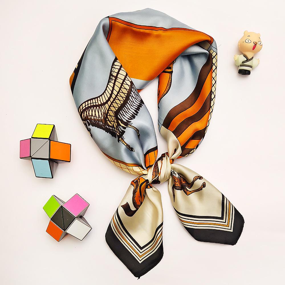 70cm Versatile Satin Silk Scarf for Women – Fresh, High-End Feel 66x66cm
