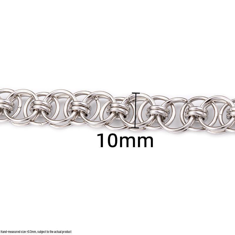 

Соединитель из нержавеющей стали с двойным кольцом для изготовления украшений и цепочек своими руками