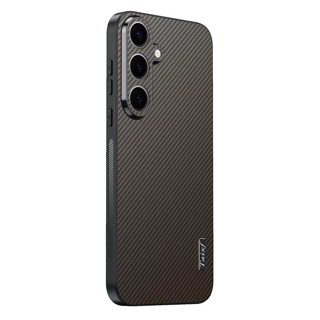 Samsung S25 Ultra Matné pouzdro z uhlíkových vláken s ochranou proti pádu pro objektiv S24 FE