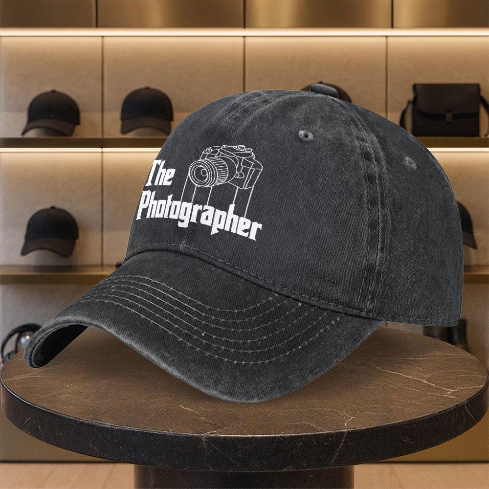 Casual Fashion Photographer Camera Print Washed Baseball Cap Highend Versatile Outdoor Accessory Unisex Snapback Trendy Cl