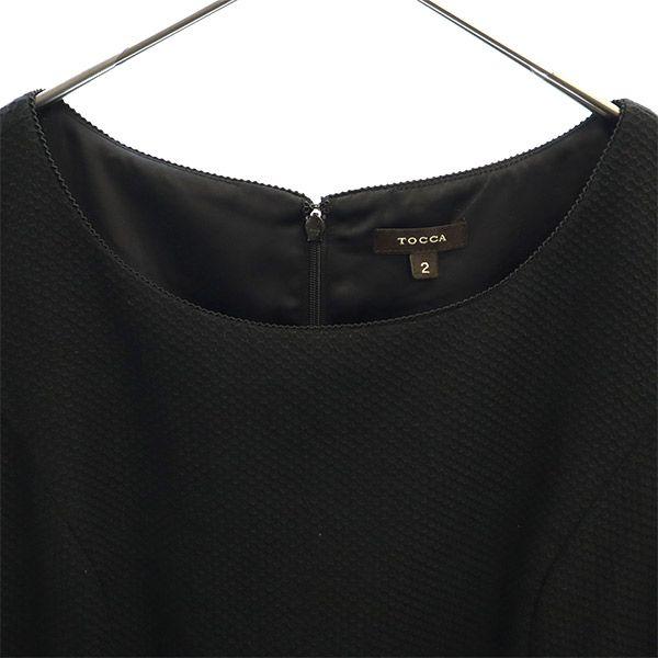 TOCCA Made In Japan Short Sleeve One Piece 2 Black French Sleeve Women Used