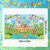 Capy Theme Birthday Backdrop, Cartoon Capybara Background Poster for Boy Girls Birthday Cute Capybara Themed Birthday Backdrop