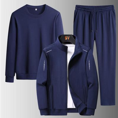 Frühling und Herbst Herren Sportanzug Plus Größe Casual Jacke Anzug Jogginganzug