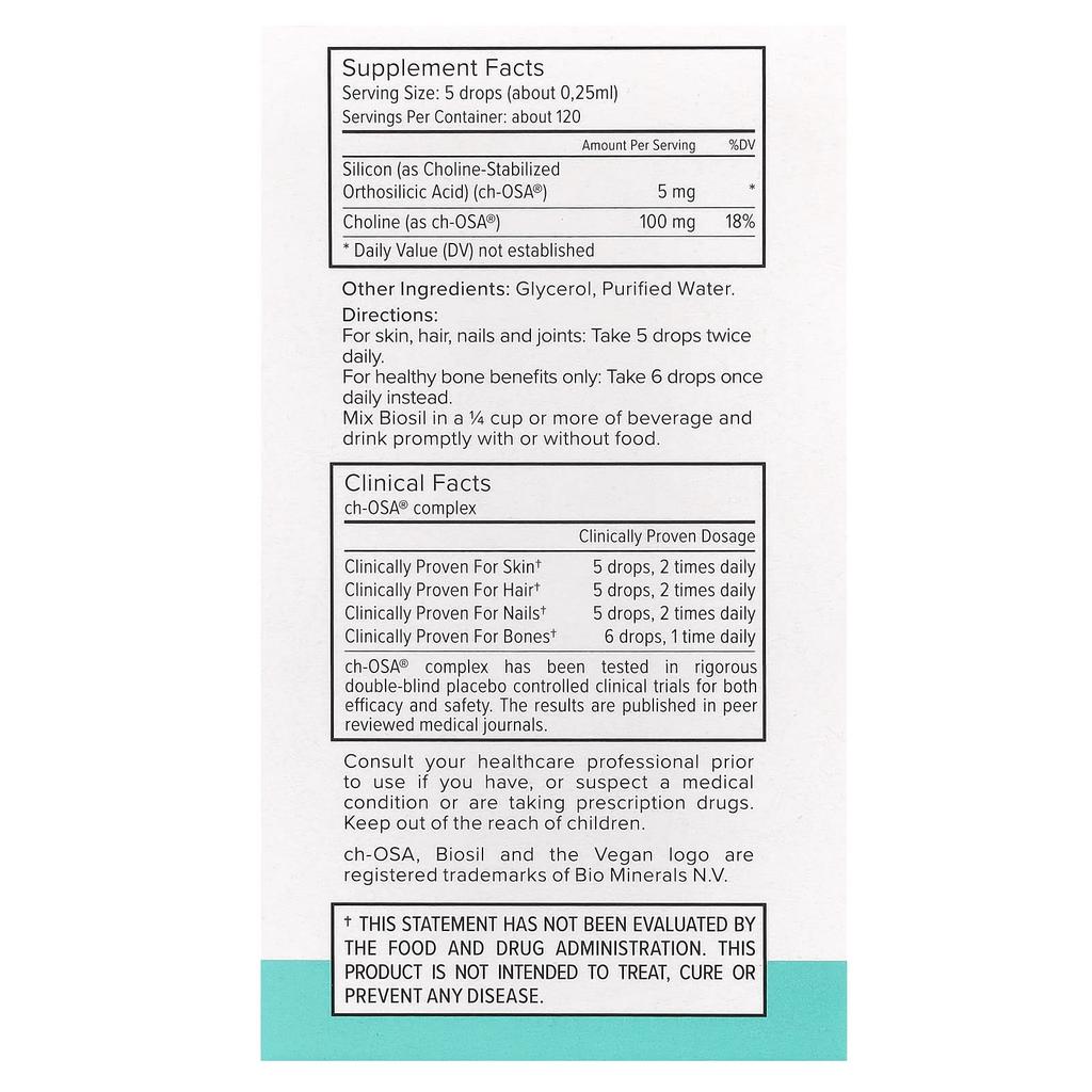 Biosil, generátor kolagenu, 30ml kapky