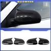 For KIA K2 2011-2016 RIO 3 2011-2017 Car Rearview Side Mirror Cover Wing Cap Exterior Sticker Door Case Trim Carbon Fiber