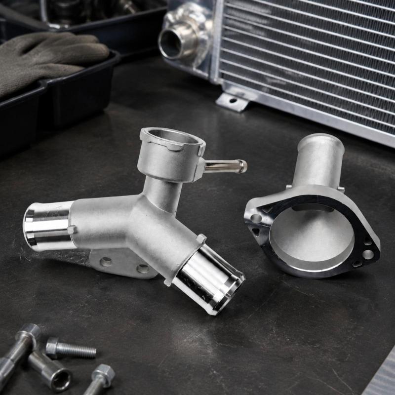Cooling System Outlet Housing Service Part, Aluminum Port Body with Flange Mount for Engine Repair, Maintenance, and Layout Check Use 1650221080