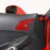 Red Carbon Fiber Interior Door Lock Panel Trim Sticker For Corvette C6 2005-2013