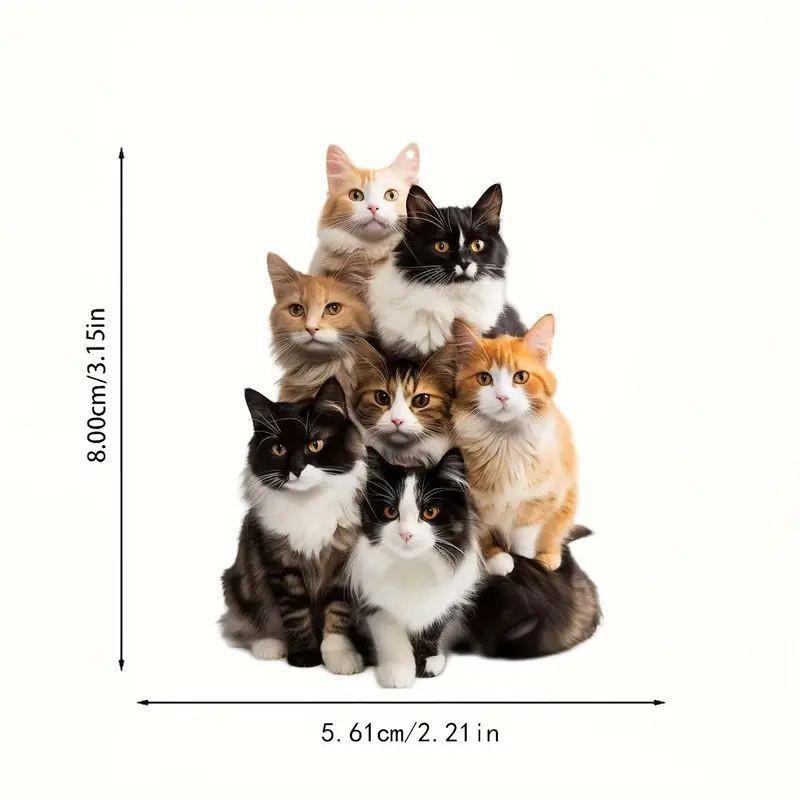 

Игривое веселье и акриловый декор кошки для зеркала заднего вида автомобиля и стиля интерьера 1