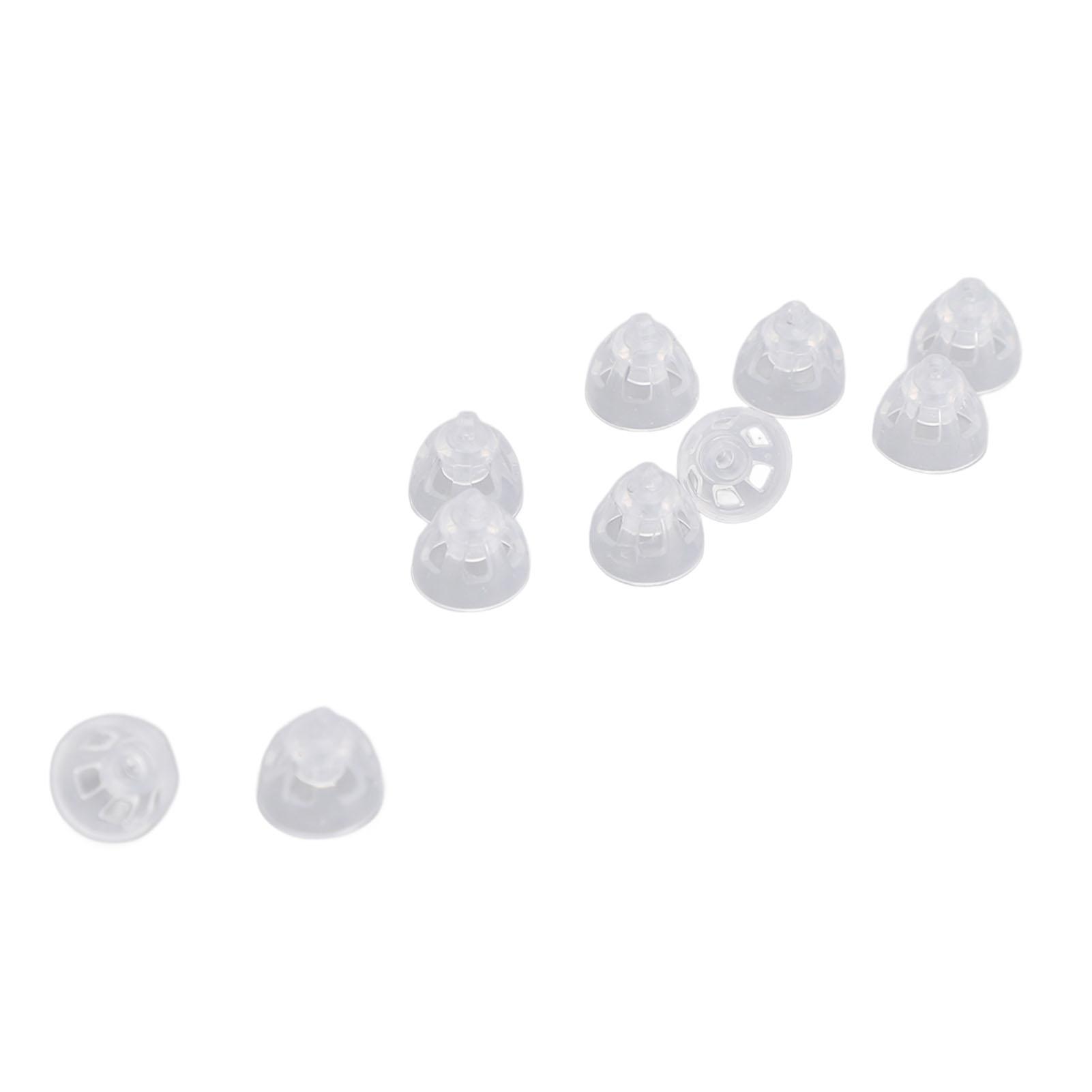 

10 шт. Усилитель звука Открытые купола Однослойные Моющиеся Многоразовые Силиконовые Сменные Насадки для ушей 10mm Large