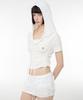 ROCKCAKE Shirring Hoodie Top - Ivory