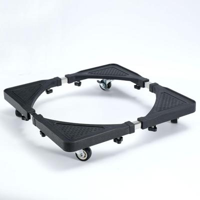 "Universal Adjustable Washing Machine Base with Retractable Wheels - Waterproof, Shockproof, Elevates & Moves Easily"