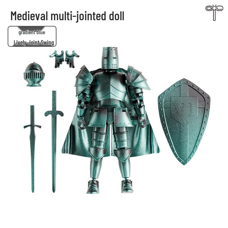 Fifth Gen Medieval Warrior Robot Doll - Jointed Action Figure & Creative Stress Relief Toy.