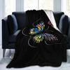 Butterfly Throw Blanket Smooth Lightweight Soft Print  for Travelling Camping Gift Kid Adult Flannel Fleece  Queen