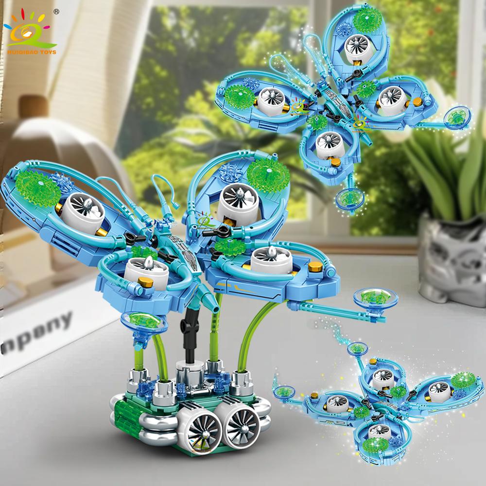 HUIQIBAO Insect Series MOC Butterfly Beetle Model Building Block Technical Brick Construction Toy Children Desk Home Decoration