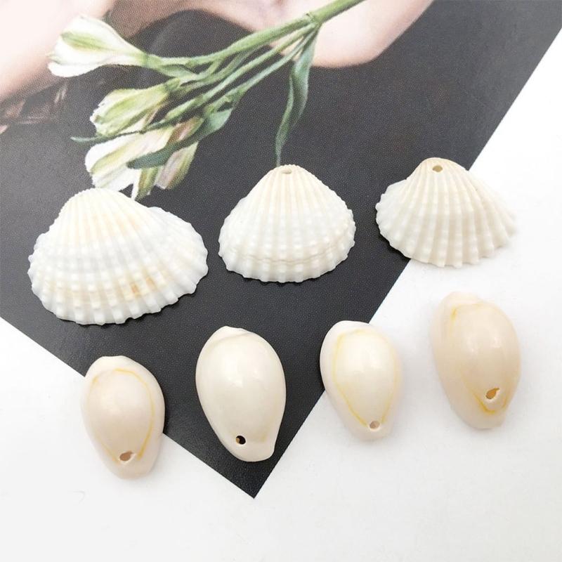 1 Set Beach Conch Shells with Hole Craft Shells Natural Shell Beads Crafting Supplies for Bracelet Jewellery Making