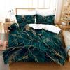 Blue Green Multicoloured Marble Print Doona Duvet Quilt Cover Bedding Set