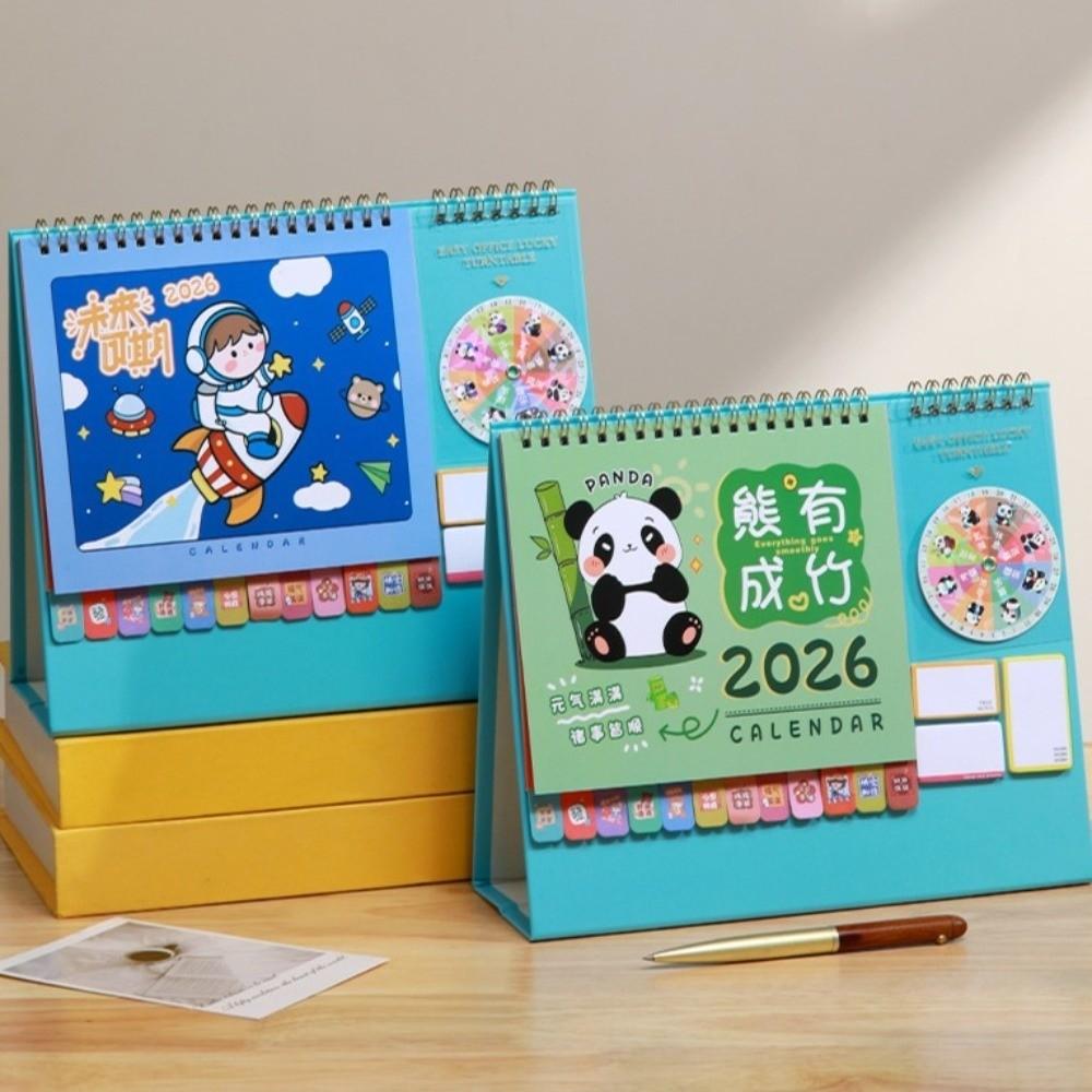 Month Date Display 2026 Desk Calendar Chinese New Year Style Standing Flip Calendar  Daily Planning