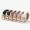 Double Circle Personalized Snap Button Pu Belt Women'S Decorative Jeans Dress Belt Women