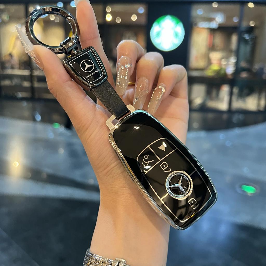 Car Key Case Cover Protection Shell for Mercedes Benz A C E S G Class GLC CLE CLA W177 W205 W213 W222 X167 AMG Accessories QU3