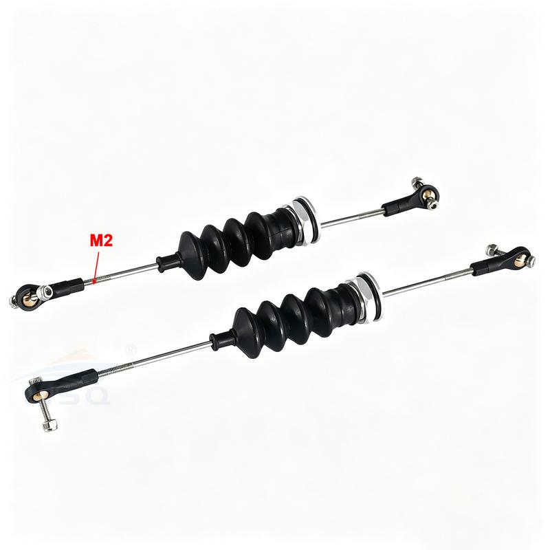 1PC RC Boat Servo Steering Kit, M2 M3 Stainless Steel Rod with Ball Joint, Rubber Bellows Radio Box Seals, for MONO DIY Parts