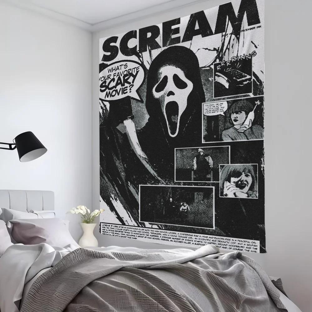 American Thriller Suspense Movie SScream Tapestry Room Decor Wall Cloth Party Hanging Background Room Decor Baby Room