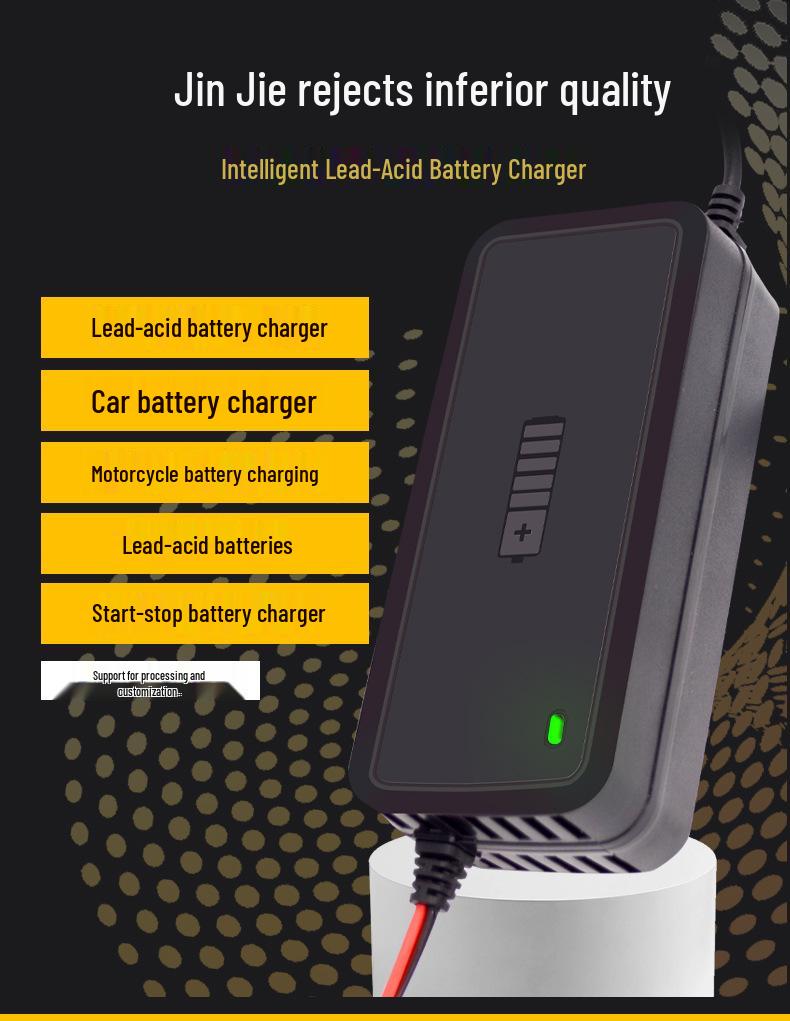 12V 5A Smart Pulse Battery Charger for Car & Motorcycle