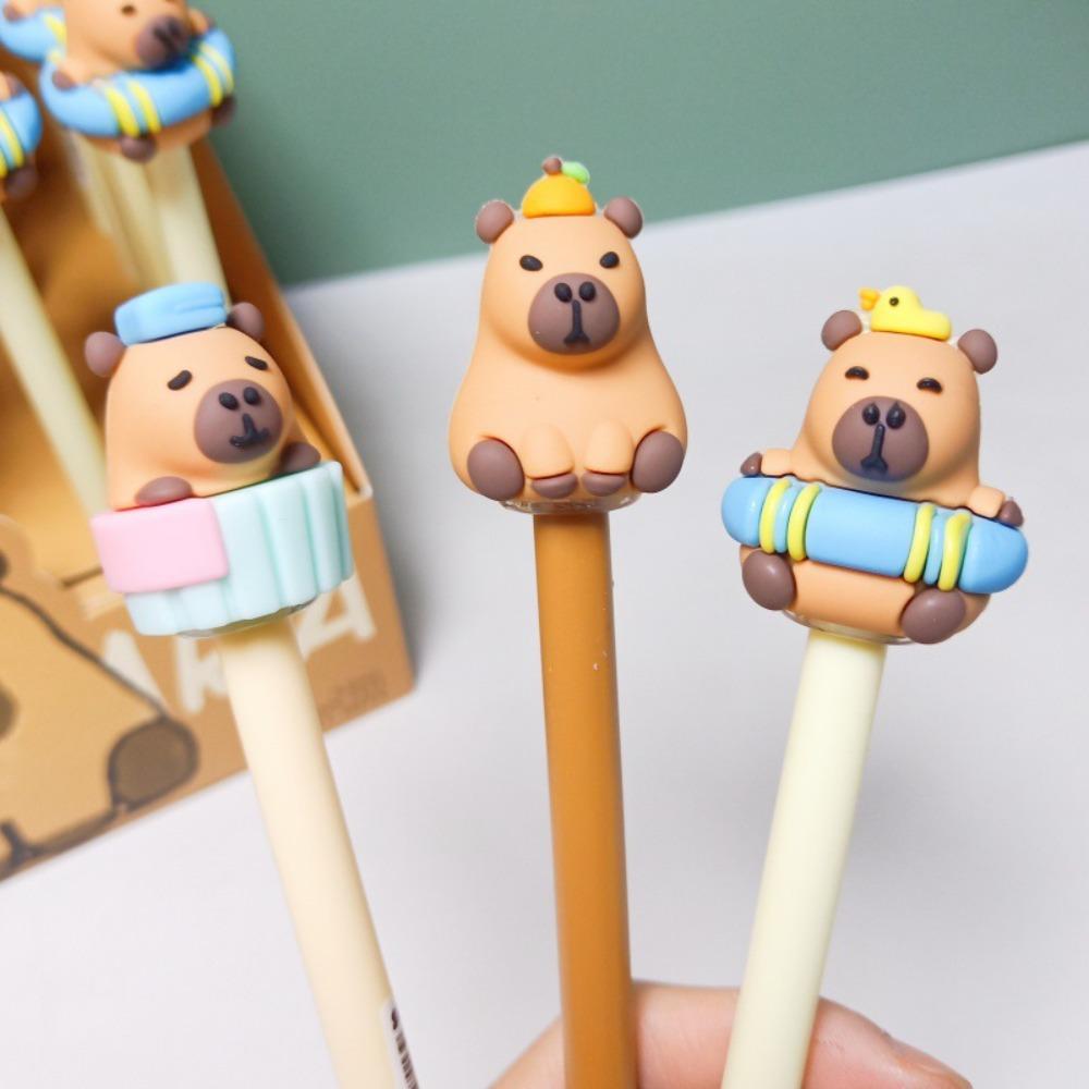 Stationery Capybara Gel Pens Black Ink Capybara Press Gel Pen  Office Writing