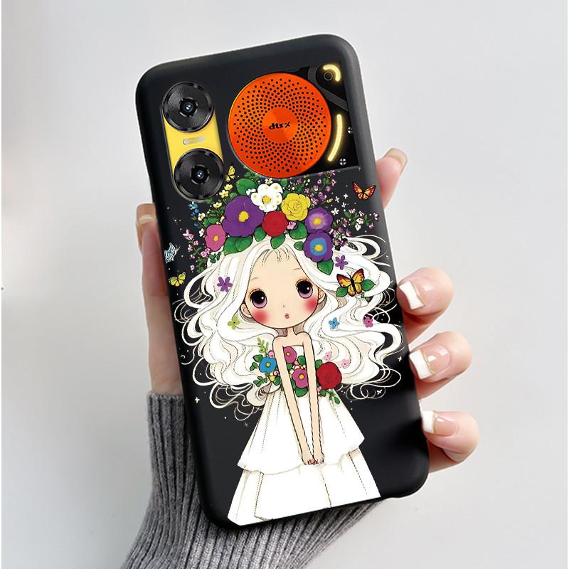 For ZTE Nubia Music 2 Case Cartoon Black Matte Silicone Soft Back Cover For Nubia Music2 Phone Cases 6.7" Protective Shell Z2460