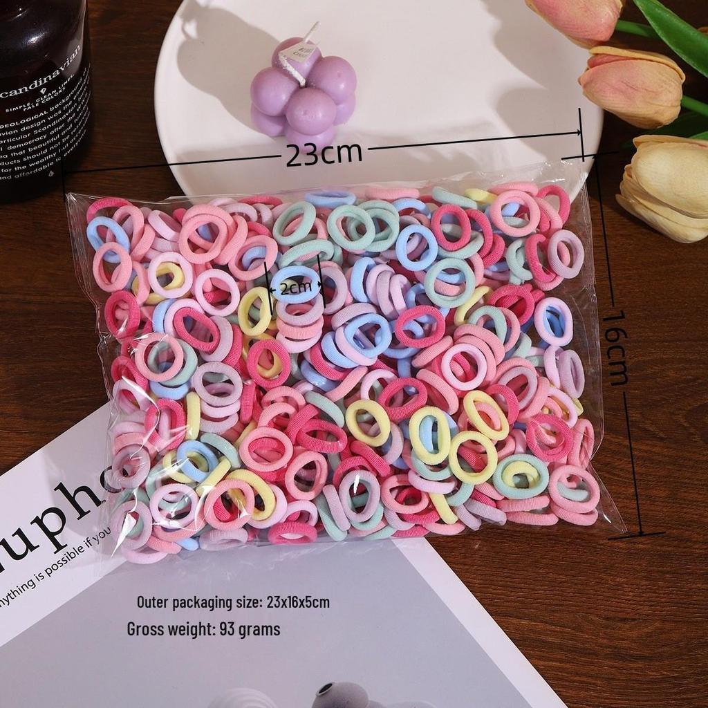 500-Pack Hair-Friendly Elastic Bands for Girls & Babies