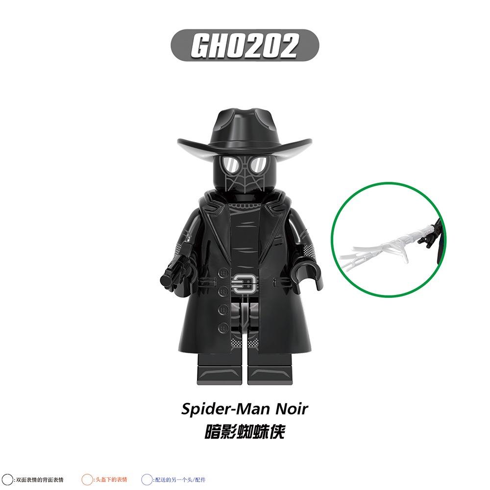 G0126 Superhero Series Peter Parker Shadow Crimson Flower Web Assembly Building Block Mini Doll Bag