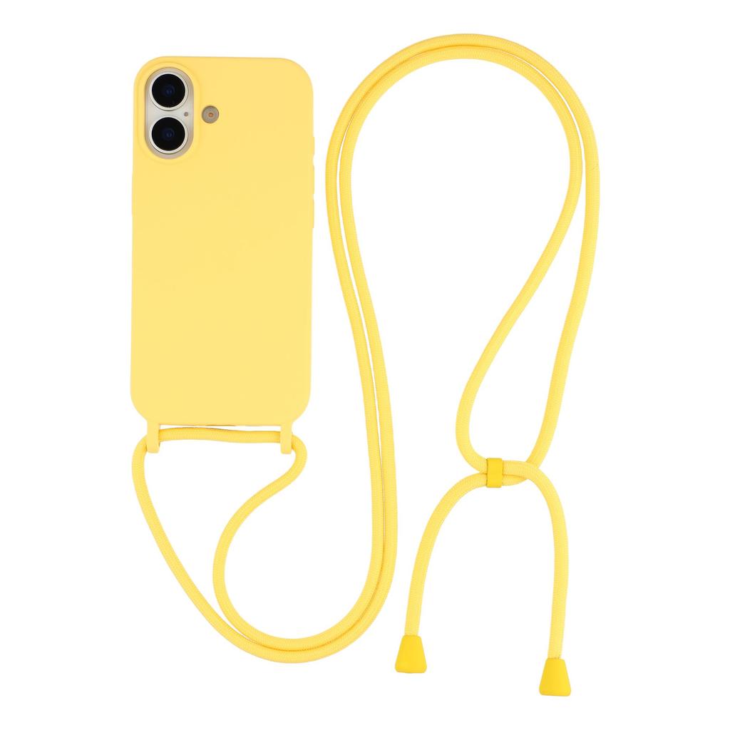 Für iPhone 17 Hülle Flüssigsilikon Schutzhülle mit Umhängeband