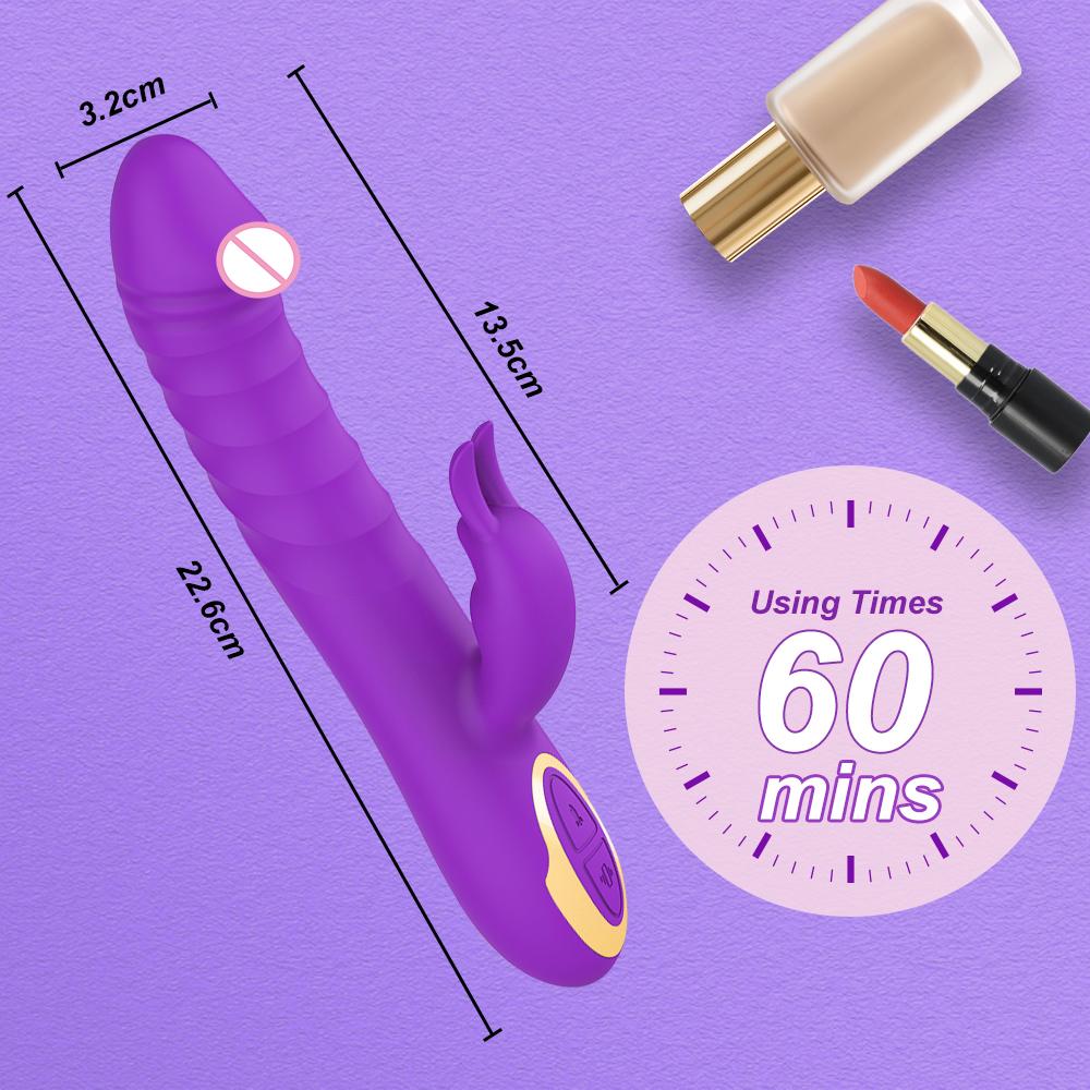 Rabbit Vibrator For Women Dildo Female Vagina Masturbaror Clitoris Stimulator G-spot 10 Speeds Dual Motors Massager Adult Goods