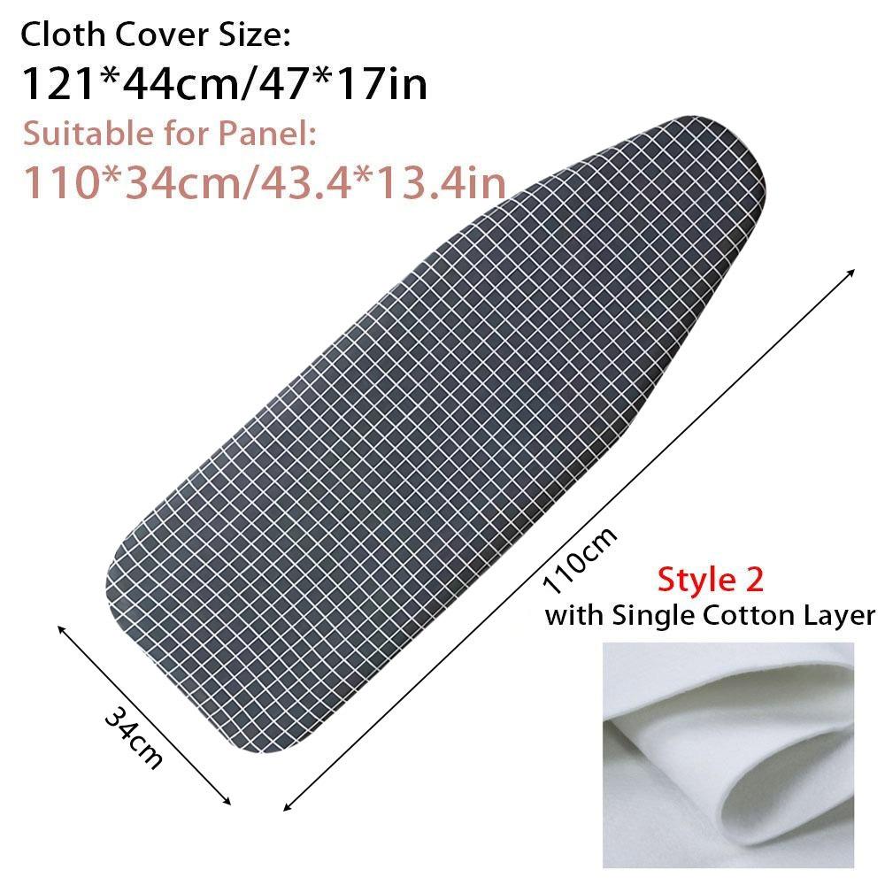 1Pcs With Elastic Edge Ironing Board Cover Stain Resistant Thick Cotton Padding Iron Heat Shield Universal Cloth Cover