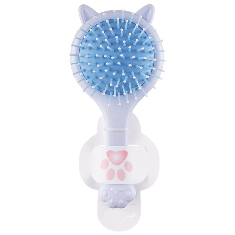 Cute and Creative Girl-Style Air Cushion Hairbrush with Cat Paw Design, Mirror Hairbrush for Home Use, Scalp Massage Brush