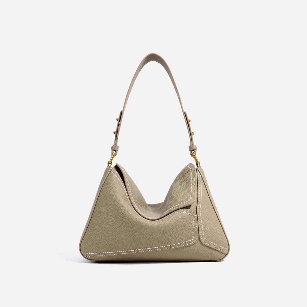 Neue vielseitige Tragetasche aus Rindsleder, Unterarm-Pendeltasche, Leder-Damentasche, Schulter-Umhängetasche