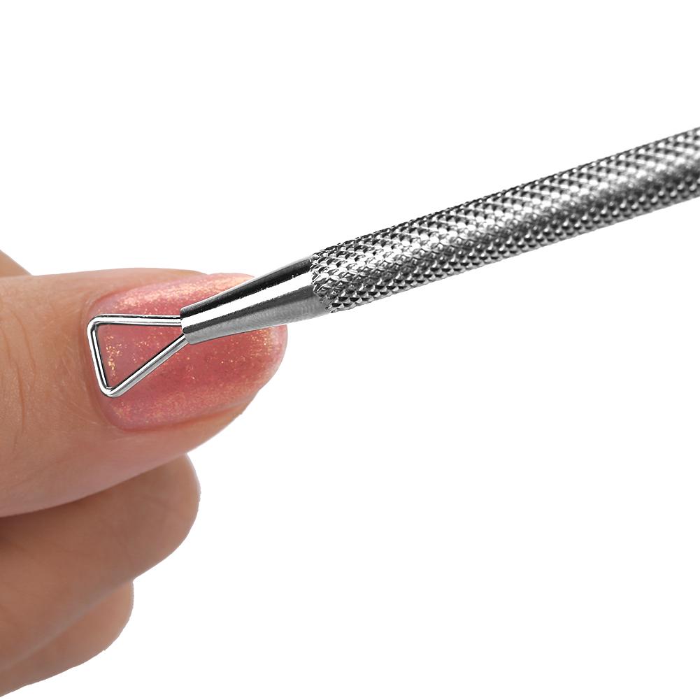 Professsional Stainless Steel Double head Nail Cuticle Pusher Nail Polish Gel Scraper Peeler