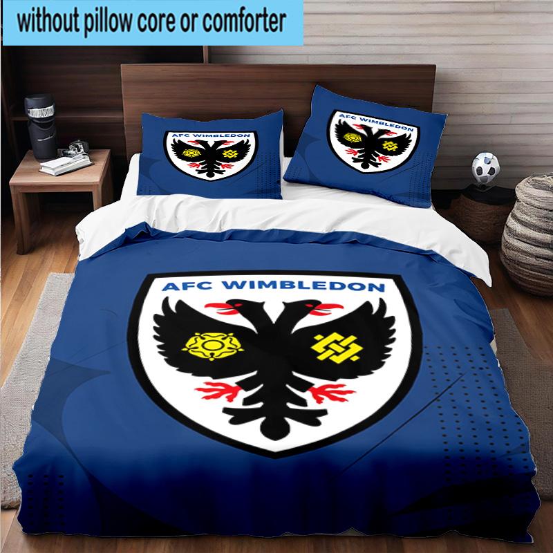 3pcs Afc Crest Printed Bedding Set Duvet Cover Closure Includes 1 Duvet Cover & 2 Pillowcases Bedding Sets Home Decor Gifts