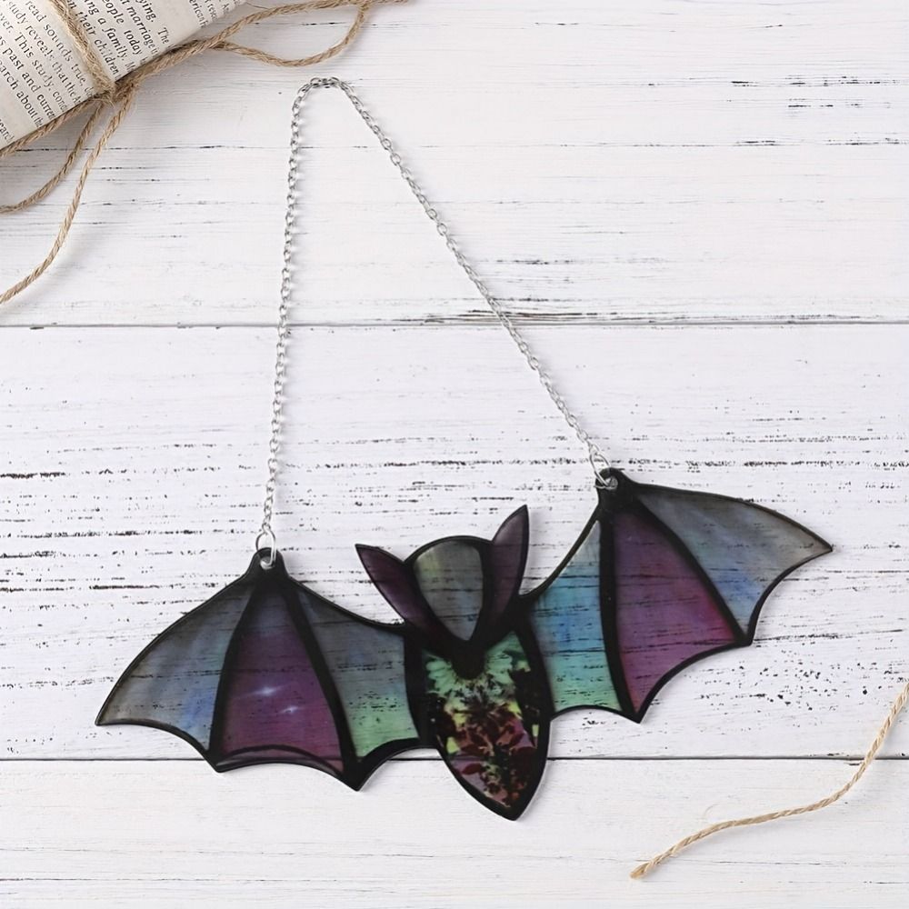Wall Art Halloween Acrylic Bat Bat Shaped Wall Hanging Bat 6-style Halloween Bat Pendant Bar