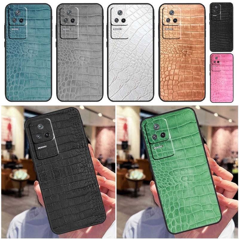 Crocodile Pattern Print Case For Xiaomi 15 14 13 Ultra 11T 12T 13T 14T Pro POCO X7 X3 X5 X6 Pro F5 F6 M6 Pro Coque