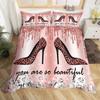 Silver Glitter Bedding Set Bling Party Decorations Duvet Cover For Kids Boys Girls Teens Diamond Comforter Cover Room Decor 3Pcs